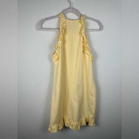 Sunday by We Are Sundays Yellow Halter Ruffle Trim Halter Dress Size Medium EUC - Picture 2 of 6